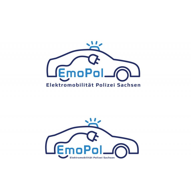 Logo EmoPol Elektromobilität Polizei Sachsen